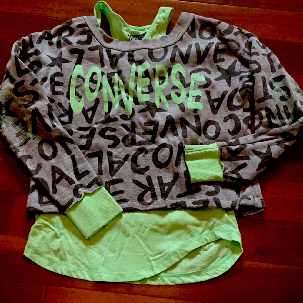 Mint Green & Grey Converse All Star Sweatshirt